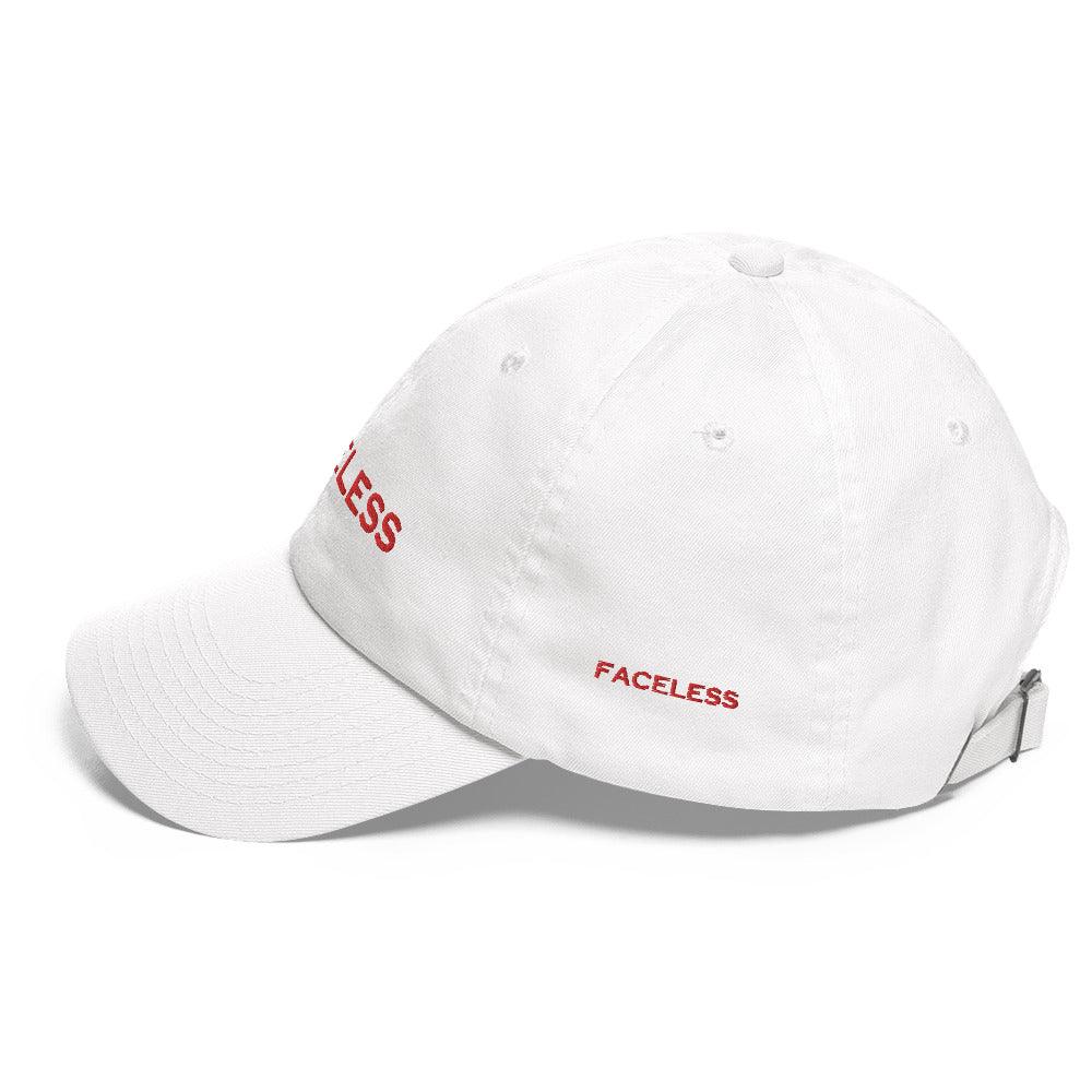 Faceless Dad Hat- White - Faceless Limited