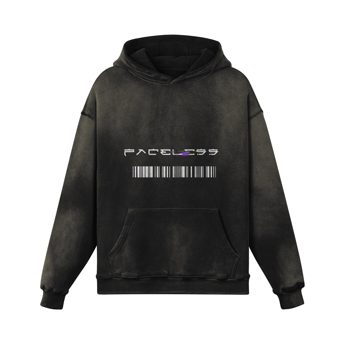 Glitch Heavyweight Hoodie -Smoky Black – Faceless Limited