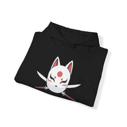 KITSUNE HOODIE- BLACK - Faceless Limited