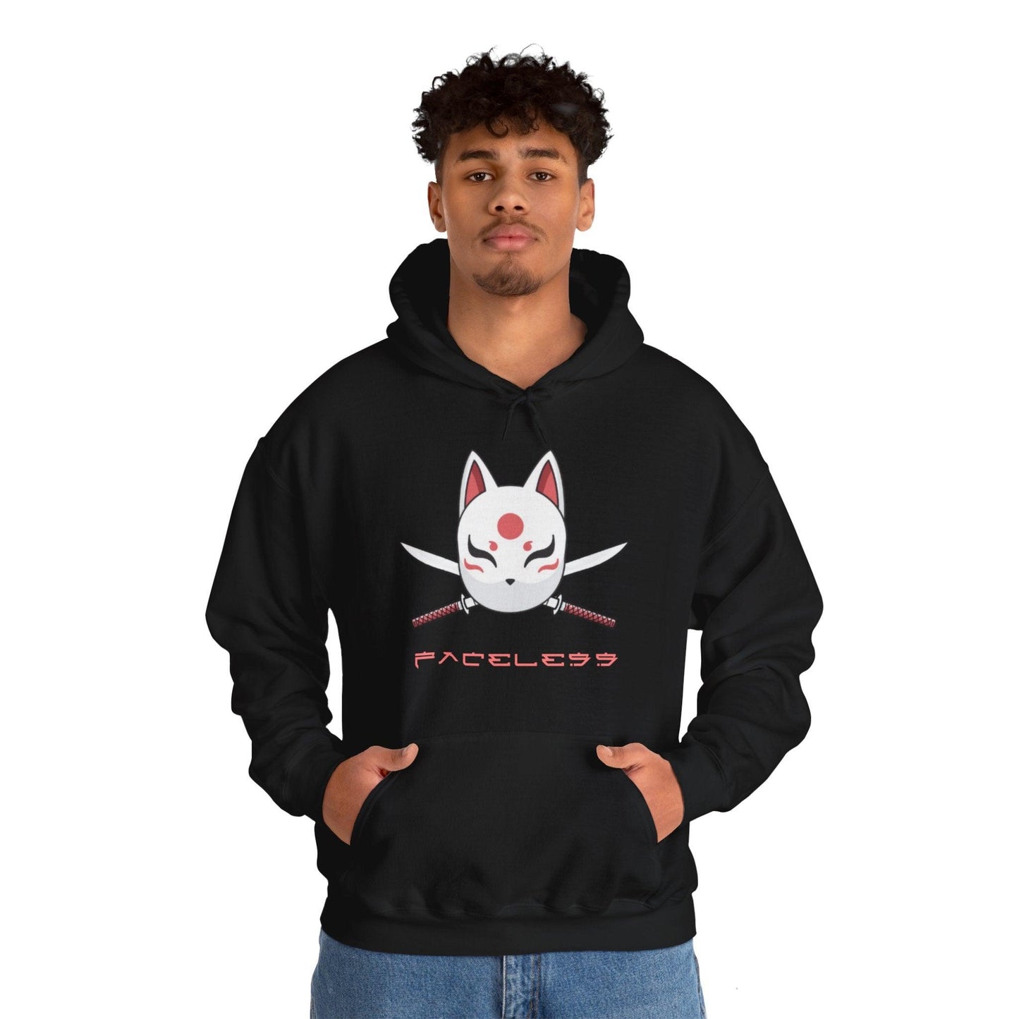 KITSUNE HOODIE- BLACK - Faceless Limited