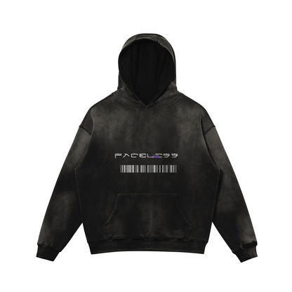 Glitch Heavyweight Hoodie -Smoky Black – Faceless Limited